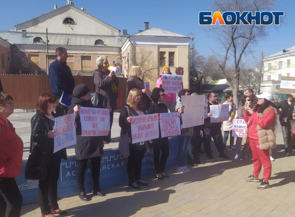 В Астрахани провели митинг в защиту людей от бездомных собак