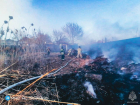 На западной и восточной окраинах Астрахани одновременно горели камышовые заросли