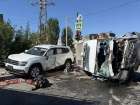 В Астрахани пожарно-спасательная машина опрокинулась в ДТП: есть пострадавший