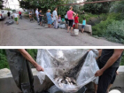 В Астрахани из пересохшей речки Яблонька спасли рыбу