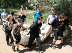 Астраханцы играючи убрали 12 тонн мусора с острова Пролетарский