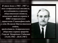 Выдающемуся астраханскому краеведу Георгию Гибшману хотят установить мемориальную доску