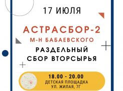 В микрорайоне Бабаевского пройдет эко-акция «АСТРАСБОР-2»