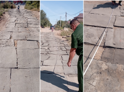 Астраханец выложил грунтовую дорогу токсичной битумной кровлей