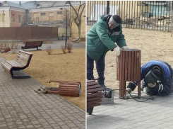 В астраханском парке «Дружба» неизвестные вырвали десятки урн
