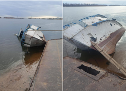 Под Астраханью затонуло судно