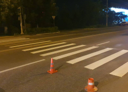 В Астрахани начали делать дорожную разметку со стеклянными шариками 