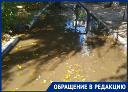 На улице Татищева в Астрахани четыре дня текут канализационные колодцы