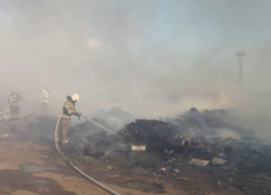 Мусорный полигон на правобережье Астрахани вновь горит