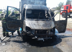 В Астраханской области сгорела грузовая "Газель"