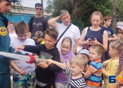 В день защиты детей юные жители посёлка Свободный почувствовали себя в роли спасателей