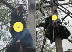 В Астрахани подросток застрял на канатной площадке и позвонил спасателям