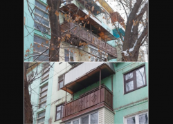 Астраханку заставили снести незаконный балкон-самострой