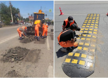 В Астрахани дорожники уложили «полицейских» у мест концентрации ДТП