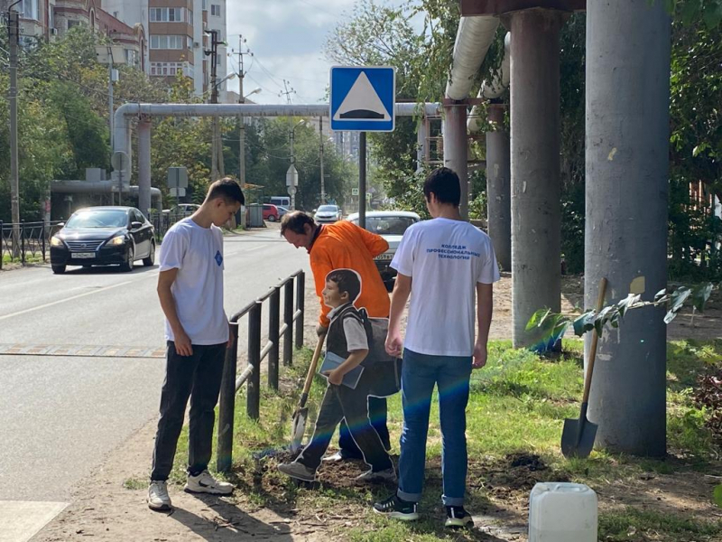 В Астрахани у дорог продолжают устанавливать изображения мальчика-пешехода