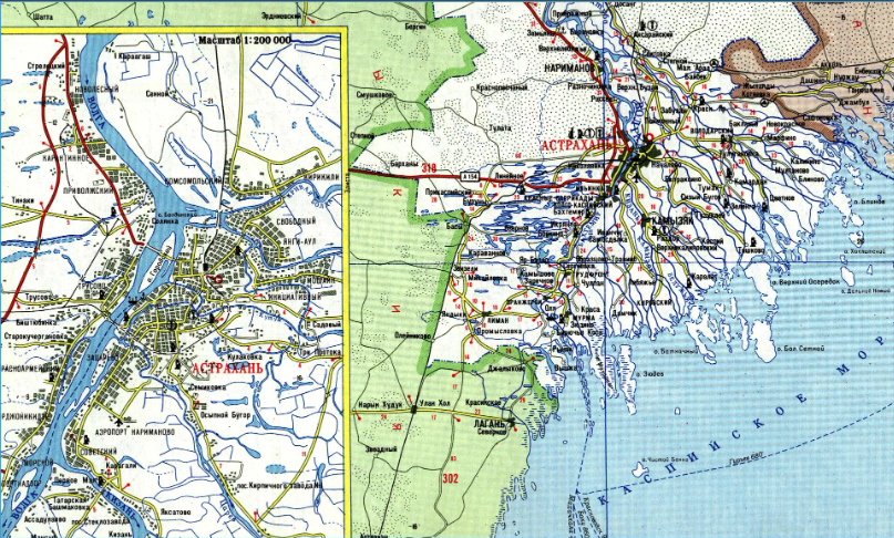 Астрахань волжский карта