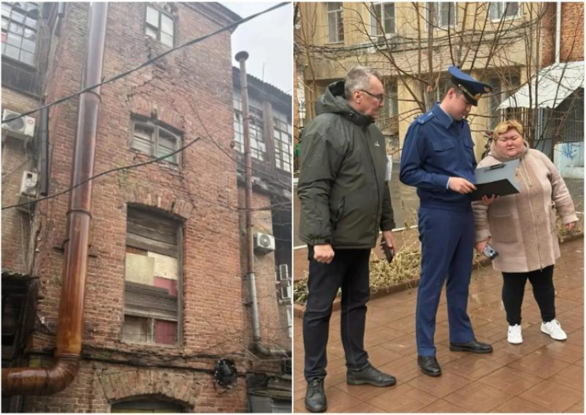 Дом в центре Астрахани проверили на аварийное состояние конструкций