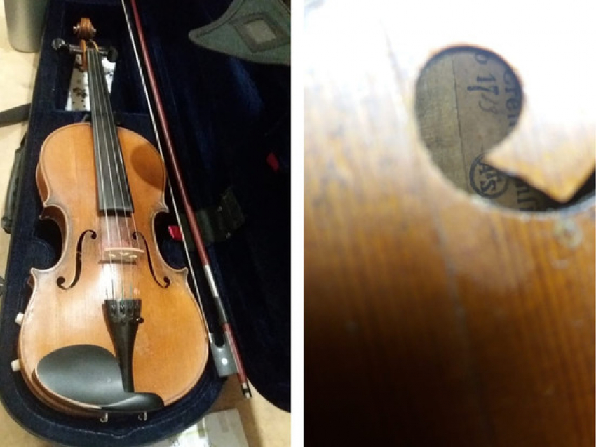 Астраханец нашел старинную скрипку с биркой Страдивари