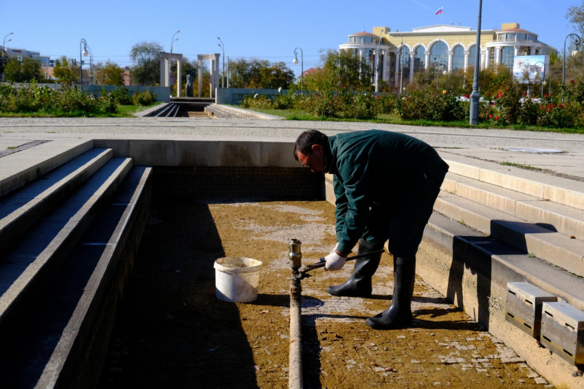 В Астрахани перестали работать все городские фонтаны