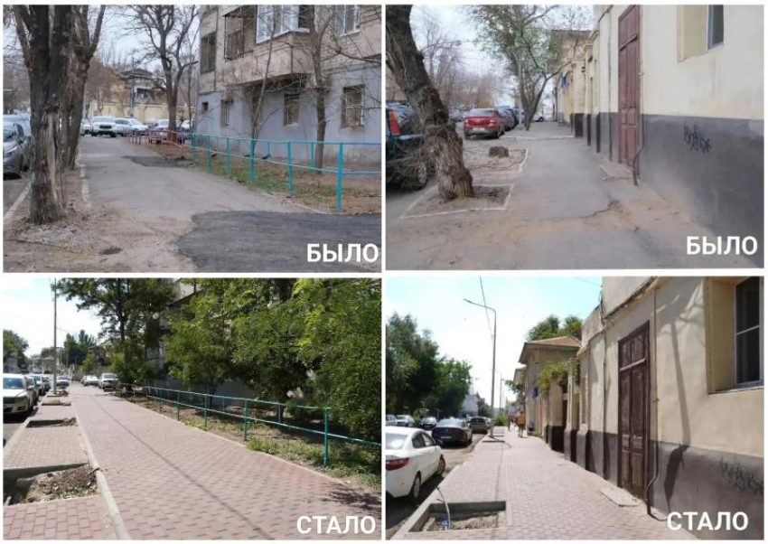 В сердце Астрахани отремонтировали тротуар на популярной улице