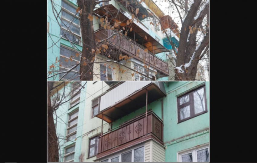 Астраханку заставили снести незаконный балкон-самострой